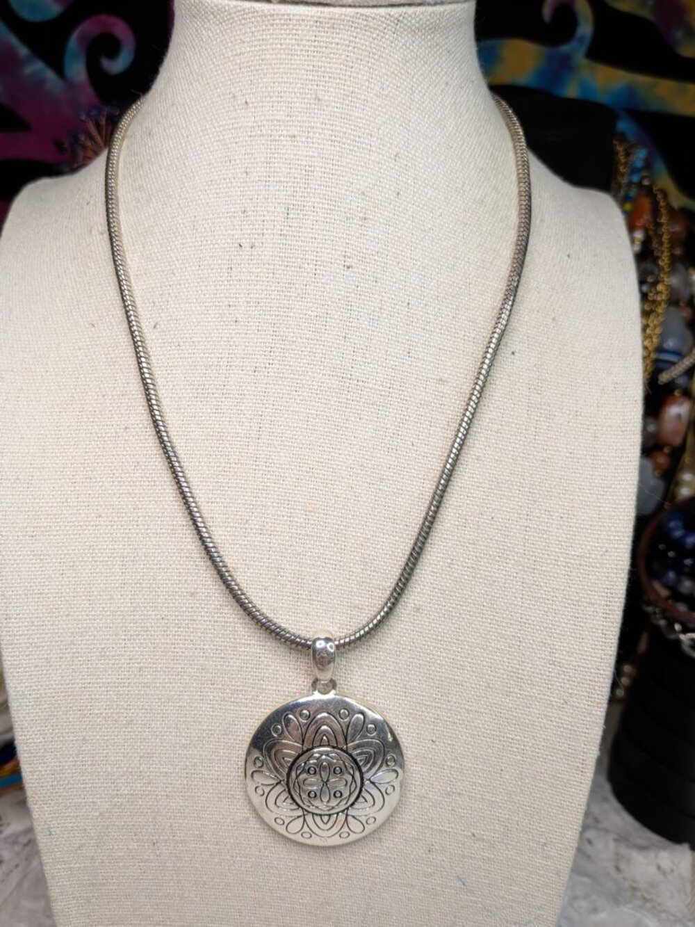 Vintage Napier Aztec Pendant Necklace
